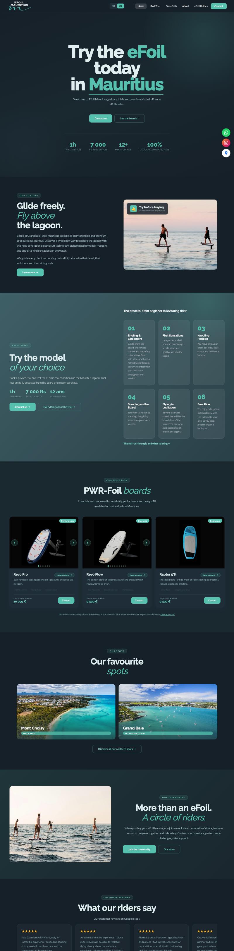 Site Efoil Mauritius